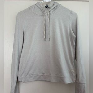 Vuori Gray and Cream Hooded Sweatshirt Relaxed Fit